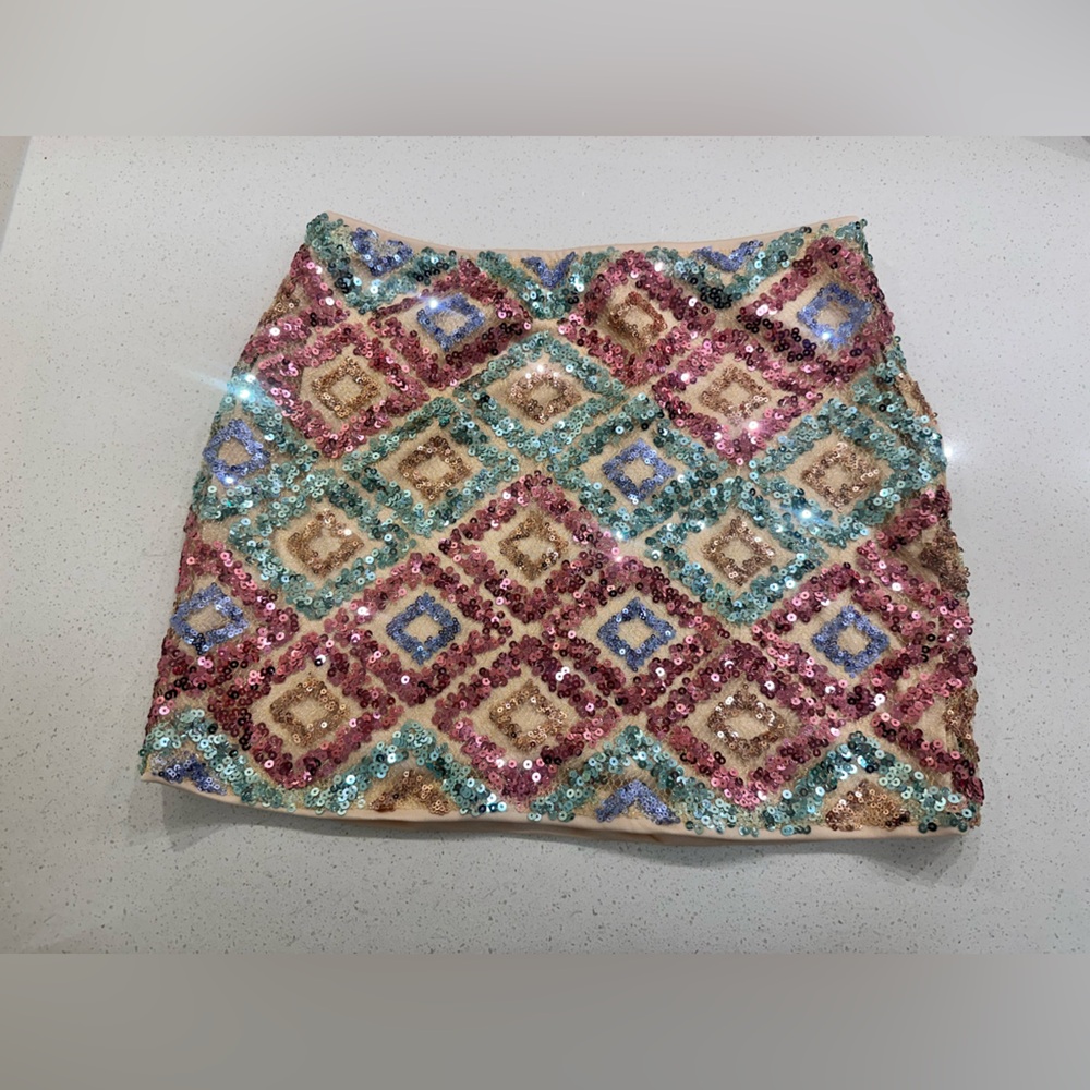 Sequin Mini Skirt - Multicolor